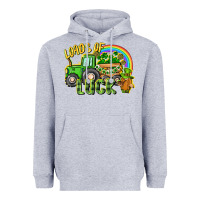Heather Grey Loads of luck tractor Heavyweight Hoodie - CowGirlArtShop