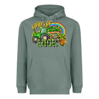 Sage Loads of luck tractor Heavyweight Hoodie - CowGirlArtShop