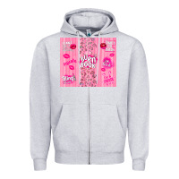 Heather Grey burn book Zipper Hoodie - TumblerDesignByShophia