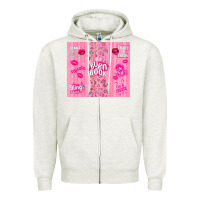 Oatmeal Heather burn book Zipper Hoodie - TumblerDesignByShophia