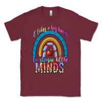 Burgundy it takes a big heart to shape little Classic Tee - NancyCooperArtShop