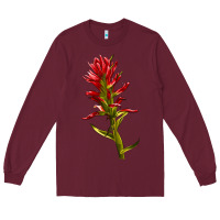 Burgundy Indian Paintbrush Long Sleeve Tee - LillyAllenDesigns