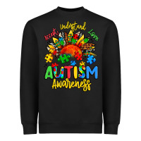 Black accept understand love autism awareness Heavyweight Sweatshirt - Artiststas