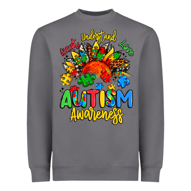 Accept Understand Love Autism Awareness Heavyweight Sweatshirt by Artiststas | Teevron