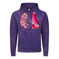 Cloud Purple custom name cheerleader with megaphone Vintage Hoodie - MaliasSmallBusiness