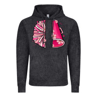 Vintage Black custom name cheerleader with megaphone Vintage Hoodie - MaliasSmallBusiness