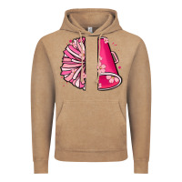 Vintage Coffee custom name cheerleader with megaphone Vintage Hoodie - MaliasSmallBusiness