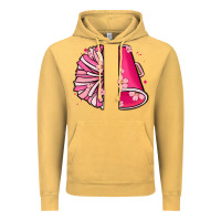 Vintage Mustard custom name cheerleader with megaphone Vintage Hoodie - MaliasSmallBusiness