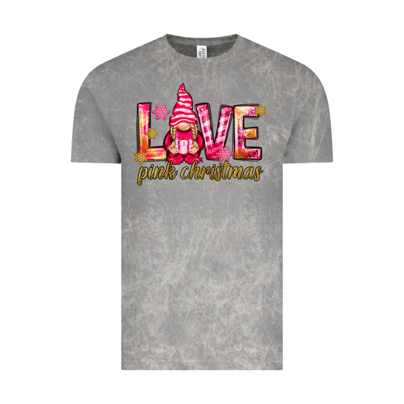 Love Pink Christmas Gnome Vintage Tee by NancyCooperArtShop | Teevron