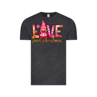 Vintage Black love pink christmas gnome Vintage Tee - NancyCooperArtShop