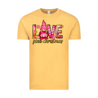 Vintage Mustard love pink christmas gnome Vintage Tee - NancyCooperArtShop