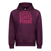 Mauve Wine love you to pieces Urban Hoodie - CowhideDigitalArt