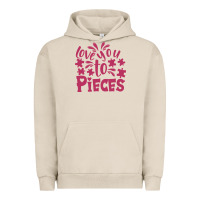 Pigment French Oak love you to pieces Urban Hoodie - CowhideDigitalArt