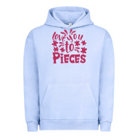 Pigment Grape Ice love you to pieces Urban Hoodie - CowhideDigitalArt
