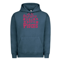 Pigment Midnight Navy love you to pieces Urban Hoodie - CowhideDigitalArt