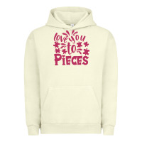 Pigment Pistachio love you to pieces Urban Hoodie - CowhideDigitalArt