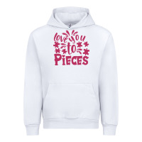White love you to pieces Urban Hoodie - CowhideDigitalArt