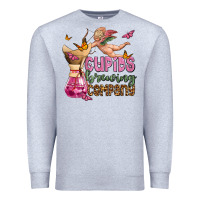 Heather Grey cupids brewıng  company olivia Premium Sweatshirt - OliviaCreatesArt
