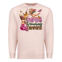 Pale Pink cupids brewıng  company olivia Premium Sweatshirt - OliviaCreatesArt