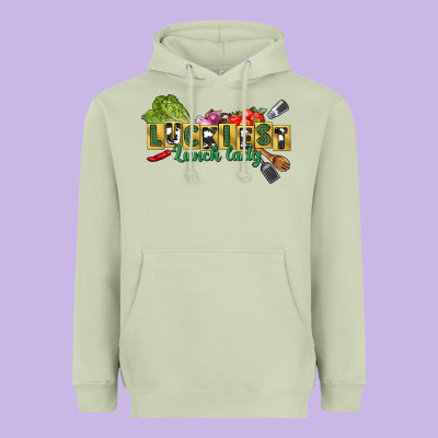 Luckiest Lunch Lady St. Patrick's Day Heavyweight Hoodie Designed By Cowgirlartshop