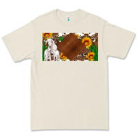 Bone baby goats and sunflower and cactus with cowhide license plate Premium Tee - Artiststas