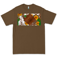 Baby Goats And Sunflower And Cactus With Cowhide License Plate Premium Tee | Teevron