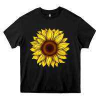 Black sunflower Heavy Core Tee - Artiststas
