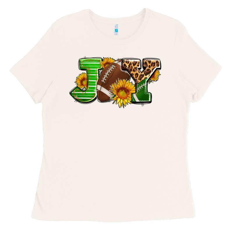 Joy With Football Ball And Sunflower Ado Ladies Tee by AdoDesignShop | Teevron