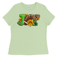 Matcha joy with football ball and sunflower ado Ladies Tee - AdoDesignShop