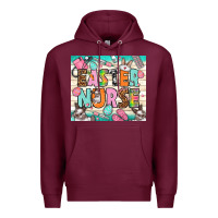 Burgundy Easter nurse Easter Day tumbler Premium Hoodie - HowdyJamesFarm