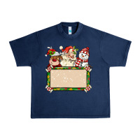 Navy santa reindeer snowman preview and costom name Urban Heavy Tee - MaliasSmallBusiness