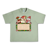 Oil Green santa reindeer snowman preview and costom name Urban Heavy Tee - MaliasSmallBusiness