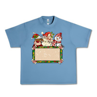 Pebble Blue santa reindeer snowman preview and costom name Urban Heavy Tee - MaliasSmallBusiness