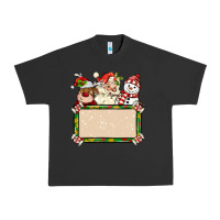 Pigment Black santa reindeer snowman preview and costom name Urban Heavy Tee - MaliasSmallBusiness