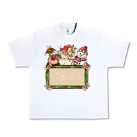 White santa reindeer snowman preview and costom name Urban Heavy Tee - MaliasSmallBusiness