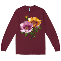 Burgundy In Your Eyes Rose Long Sleeve Tee - LillyAllenDesigns