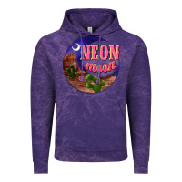 Cloud Purple neon moon Vintage Hoodie - NancyCooperArtShop