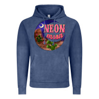 Vintage Denim neon moon Vintage Hoodie - NancyCooperArtShop