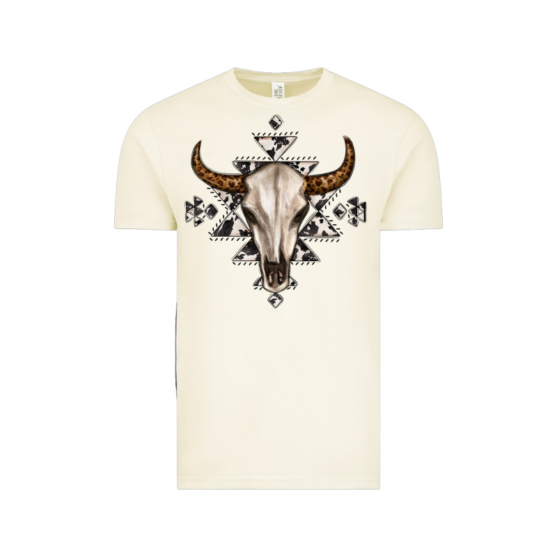 Bull Skull With Aztec Vintage Tee by MaliasSmallBusiness | Teevron