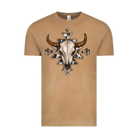 Vintage Camel bull skull with aztec Vintage Tee - MaliasSmallBusiness