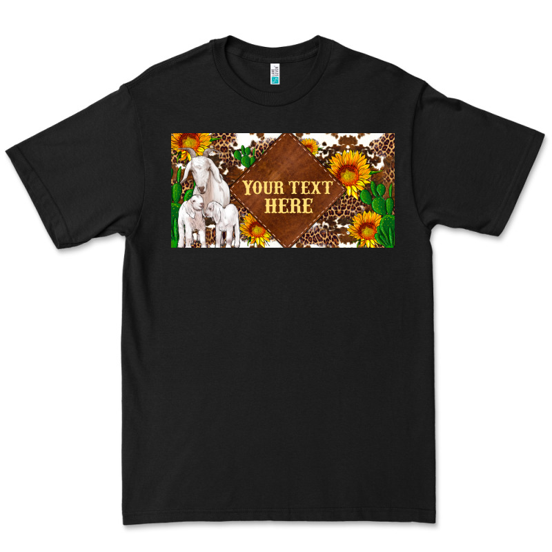 (preview)baby Goats And Sunflower And Cactus With Cowhide License Plat Premium Tee by Artiststas | Teevron