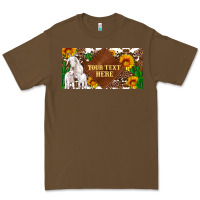 Cacao (preview)baby goats and sunflower and cactus with cowhide license plat Premium Tee - Artiststas