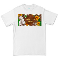 White (preview)baby goats and sunflower and cactus with cowhide license plat Premium Tee - Artiststas