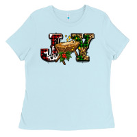 Baby Blue joy with baby jesus ado Ladies Tee - AdoDesignShop