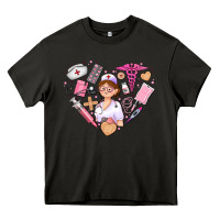 Asphalt nurse and nurse element heart Heavy Core Tee - AdoDesignShop