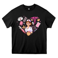 Black nurse and nurse element heart Heavy Core Tee - AdoDesignShop