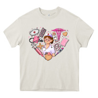Cream nurse and nurse element heart Heavy Core Tee - AdoDesignShop