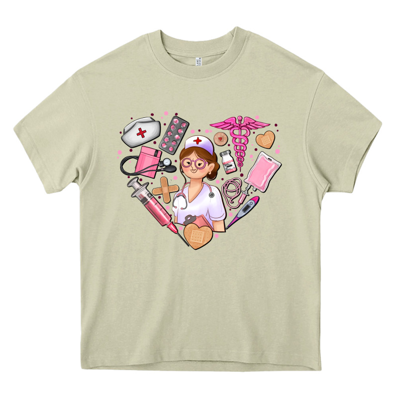 Nurse And Nurse Element Heart Heavy Core Tee by AdoDesignShop | Teevron