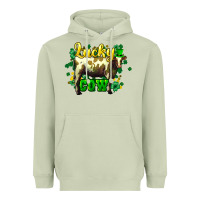 Matcha St. Patrick's Day Cow Heavyweight Hoodie - HowdyJamesFarm
