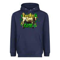 Navy St. Patrick's Day Cow Heavyweight Hoodie - HowdyJamesFarm